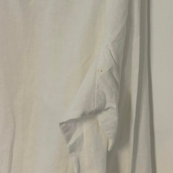 NWT J.Crew Linen Blend Button Up Shirt Long Sleeve White Size XL - Picture 6 of 6